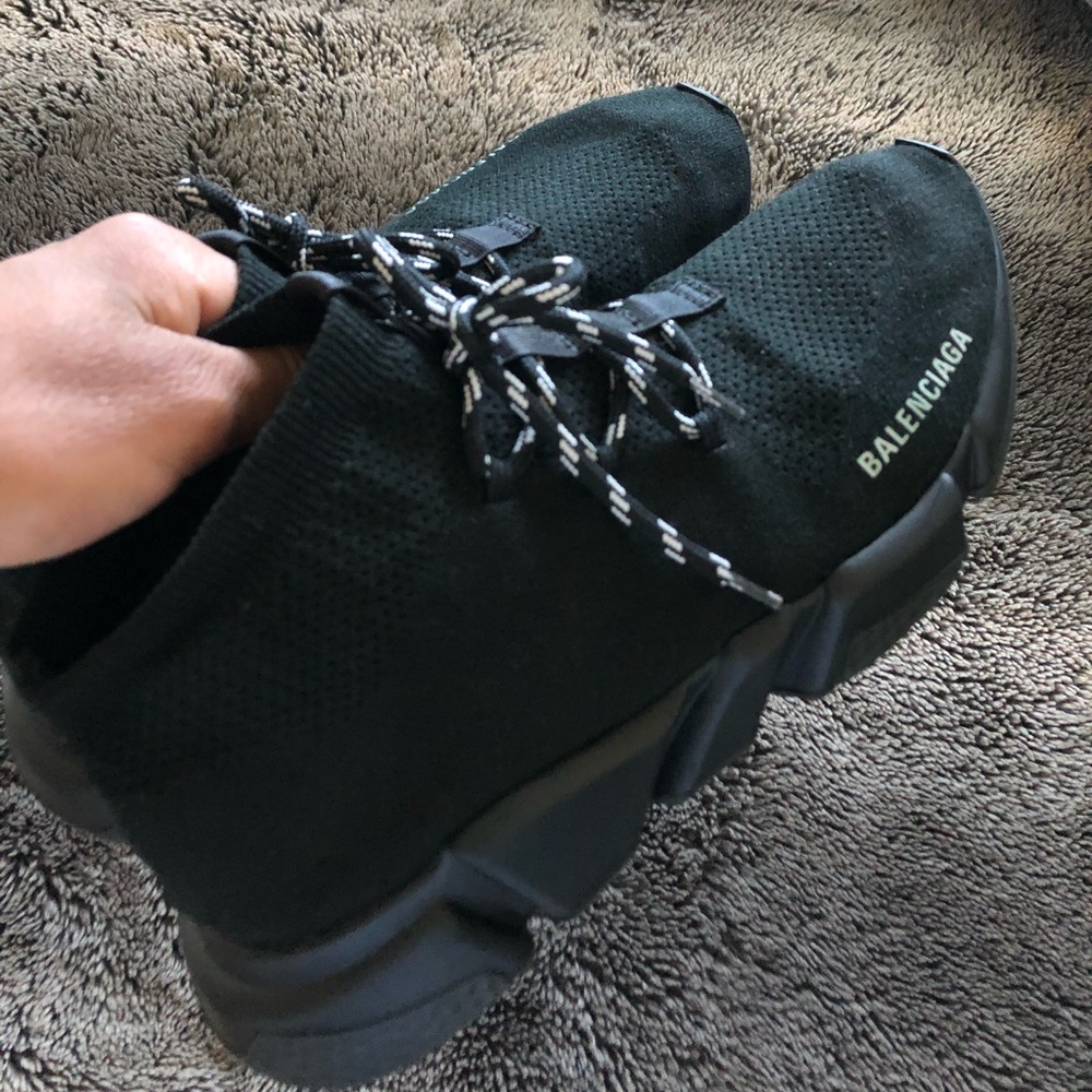 Balenciaga speed lace up Black